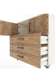 Hyperion Şifonyer Tek Raflı 3 Çekmeceli 2 Kapaklı 88x44x96 Aytaşı-Çam