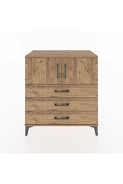 Hyperion Şifonyer Tek Raflı 3 Çekmeceli 2 Kapaklı 88x44x96 Çam-Çam