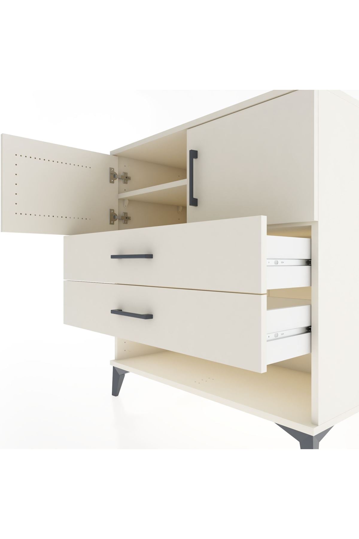 Hyperion Şifonyer 2 Raflı 2 Çekmeceli 2 Kapaklı 88x44x96 Aytaşı-Aytaşı