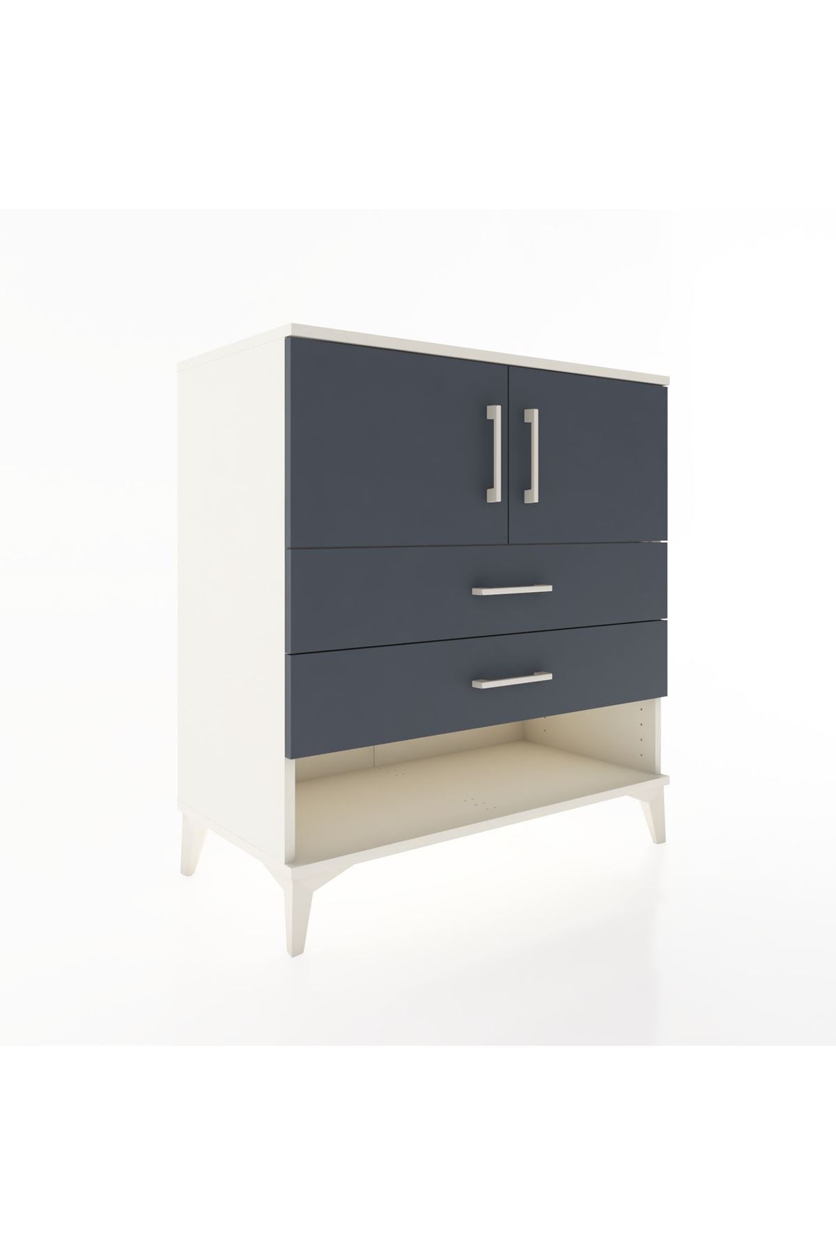 Hyperion Şifonyer 2 Raflı 2 Çekmeceli 2 Kapaklı 88x44x96 Aytaşı-Antrasit