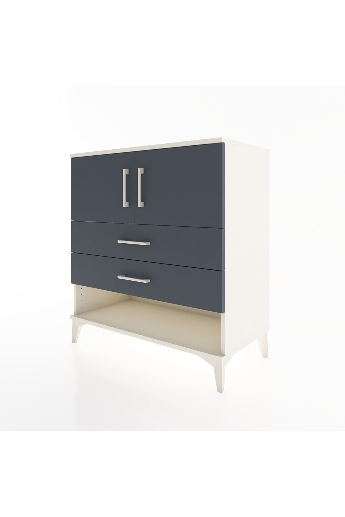 Hyperion Şifonyer 2 Raflı 2 Çekmeceli 2 Kapaklı 88x44x96 Aytaşı-Antrasit