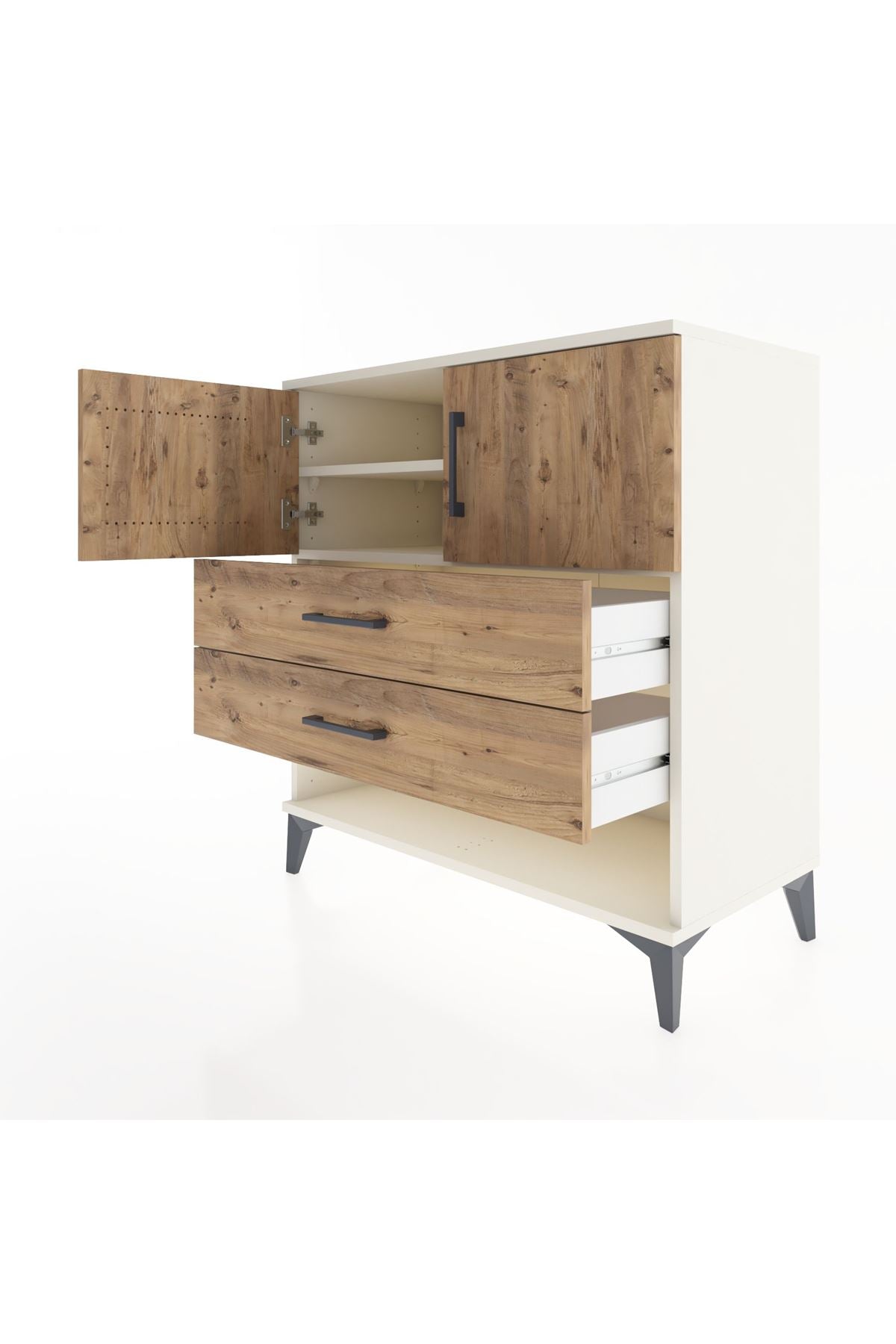 Hyperion Şifonyer 2 Raflı 2 Çekmeceli 2 Kapaklı 88x44x96 Aytaşı-Çam