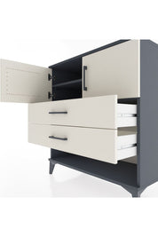 Hyperion Şifonyer 2 Raflı 2 Çekmeceli 2 Kapaklı 88x44x96 Antrasit-Aytaşı