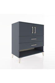 Hyperion Şifonyer 2 Raflı 2 Çekmeceli 2 Kapaklı 88x44x96 Antrasit-Antrasit