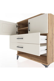 Hyperion Şifonyer 2 Raflı 2 Çekmeceli 2 Kapaklı 88x44x96 Çam-Aytaşı