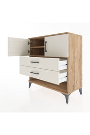 Hyperion Şifonyer 2 Raflı 2 Çekmeceli 2 Kapaklı 88x44x96 Çam-Aytaşı