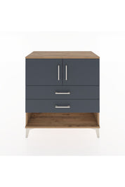 Hyperion Şifonyer 2 Raflı 2 Çekmeceli 2 Kapaklı 88x44x96 Çam-Antrasit