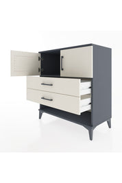 Hyperion Şifonyer Tek Raflı 2 Çekmeceli 2 Kapaklı 88x44x96 Antrasit-Aytaşı