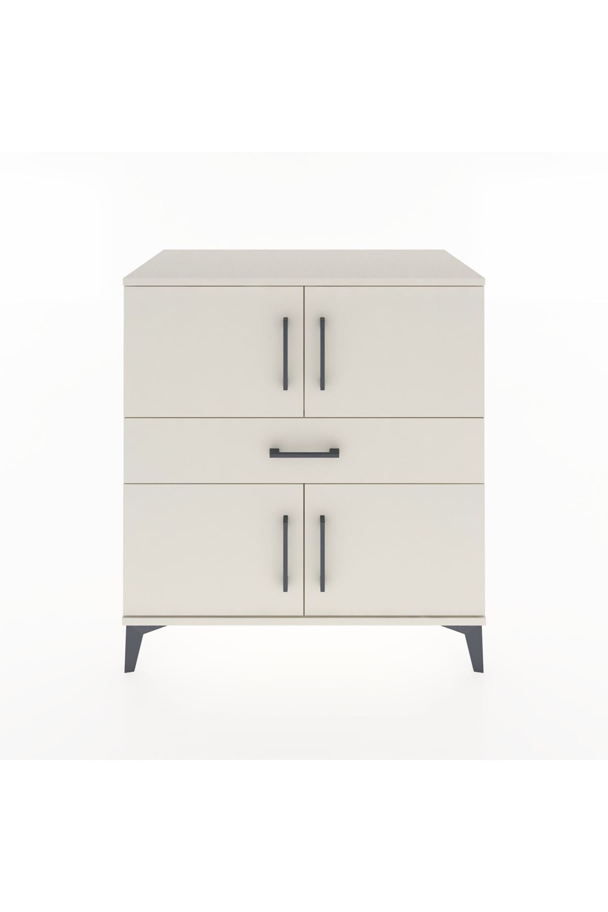 Hyperion Şifonyer Tek Raflı Tek Çekmeceli 4 Kapaklı 88x44x96 Aytaşı-Aytaşı