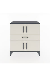 Hyperion Şifonyer Tek Raflı Tek Çekmeceli 4 Kapaklı 88x44x96 Antrasit-Aytaşı