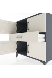 Hyperion Şifonyer Tek Raflı Tek Çekmeceli 4 Kapaklı 88x44x96 Antrasit-Aytaşı