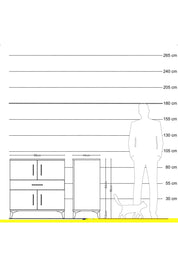 Hyperion Şifonyer Tek Raflı Tek Çekmeceli 4 Kapaklı 88x44x96 Antrasit-Aytaşı