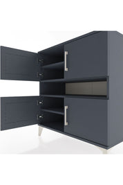 Hyperion Şifonyer 5 Raflı 4 Kapaklı 88x44x96 Antrasit-Antrasit