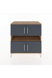 Hyperion Şifonyer 5 Raflı 4 Kapaklı 88x44x96 Çam-Antrasit