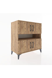 Hyperion Şifonyer 5 Raflı 4 Kapaklı 88x44x96 Çam-Çam