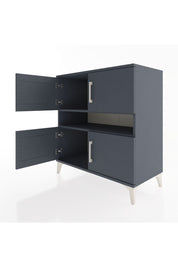 Hyperion Şifonyer 2 Raflı 4 Kapaklı 88x44x96 Antrasit-Antrasit