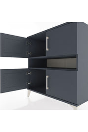 Hyperion Şifonyer 2 Raflı 4 Kapaklı 88x44x96 Antrasit-Antrasit