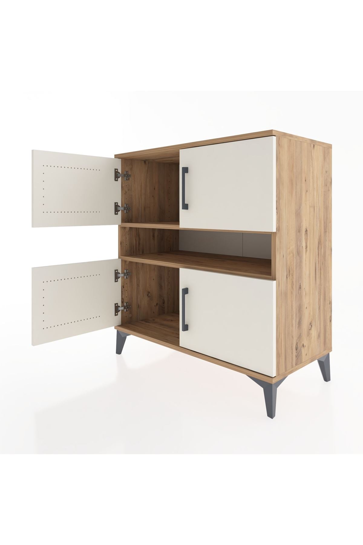 Hyperion Şifonyer 2 Raflı 4 Kapaklı 88x44x96 Çam-Aytaşı