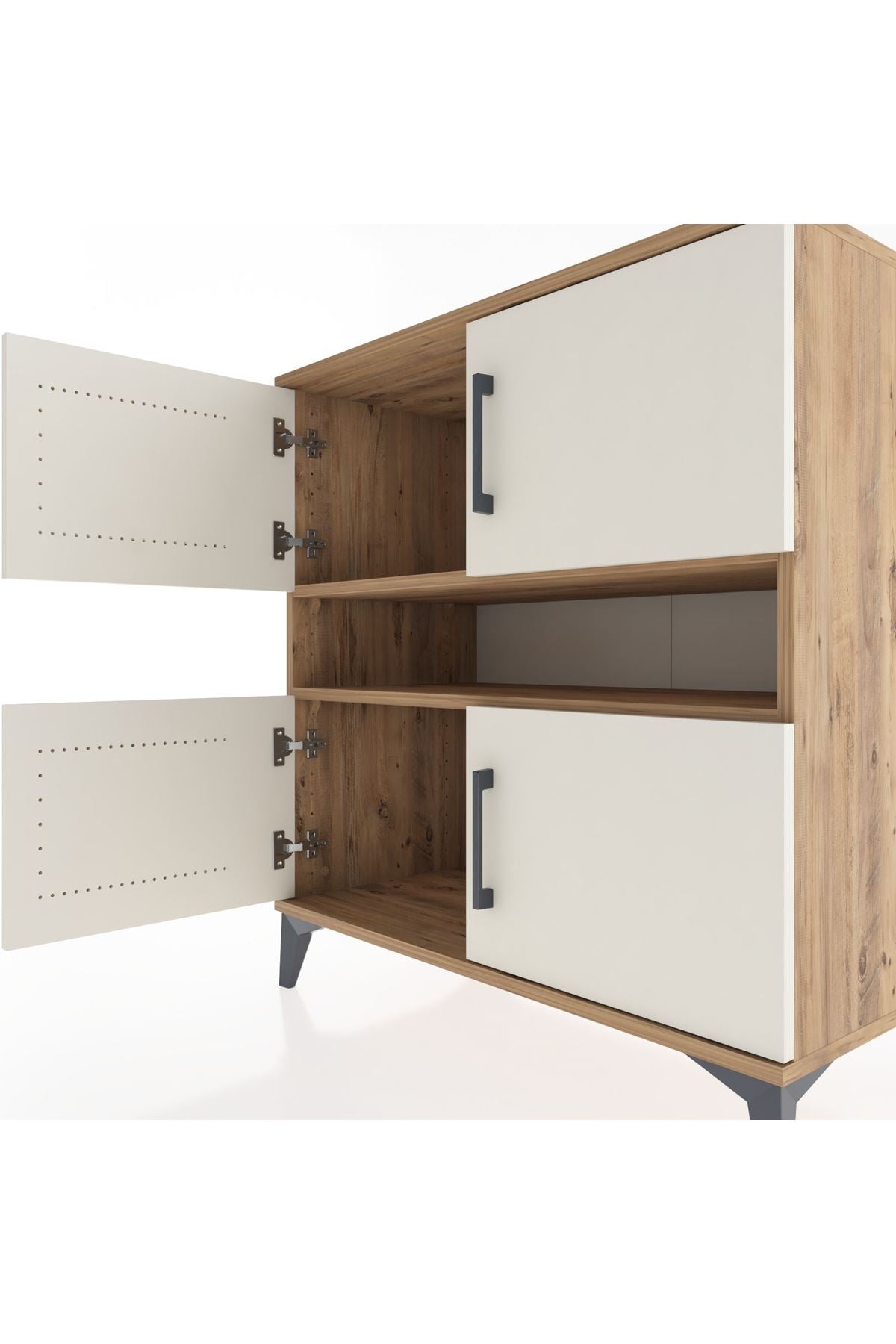 Hyperion Şifonyer 2 Raflı 4 Kapaklı 88x44x96 Çam-Aytaşı