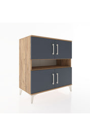 Hyperion Şifonyer 2 Raflı 4 Kapaklı 88x44x96 Çam-Antrasit