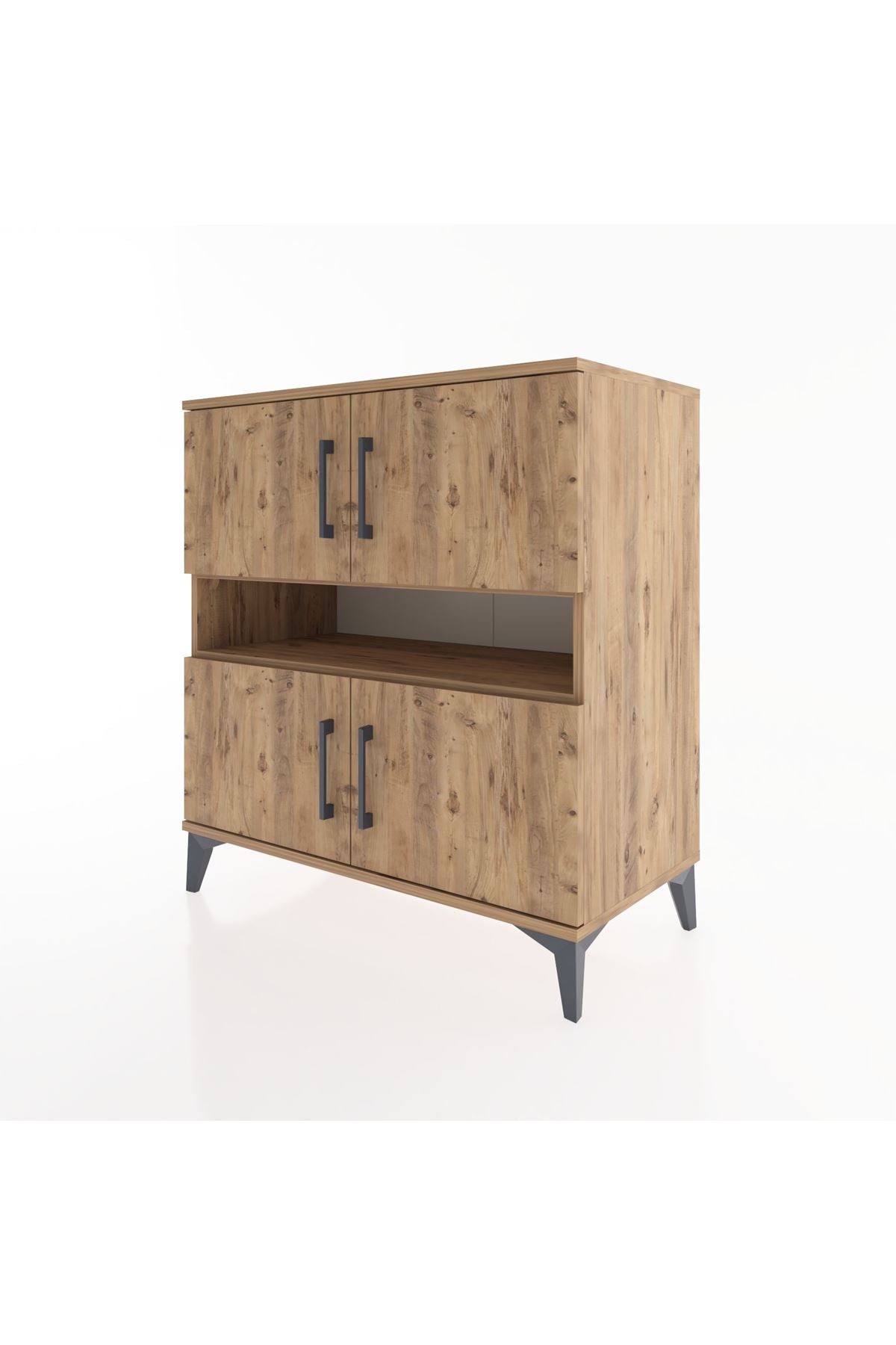 Hyperion Şifonyer 2 Raflı 4 Kapaklı 88x44x96 Çam-Çam
