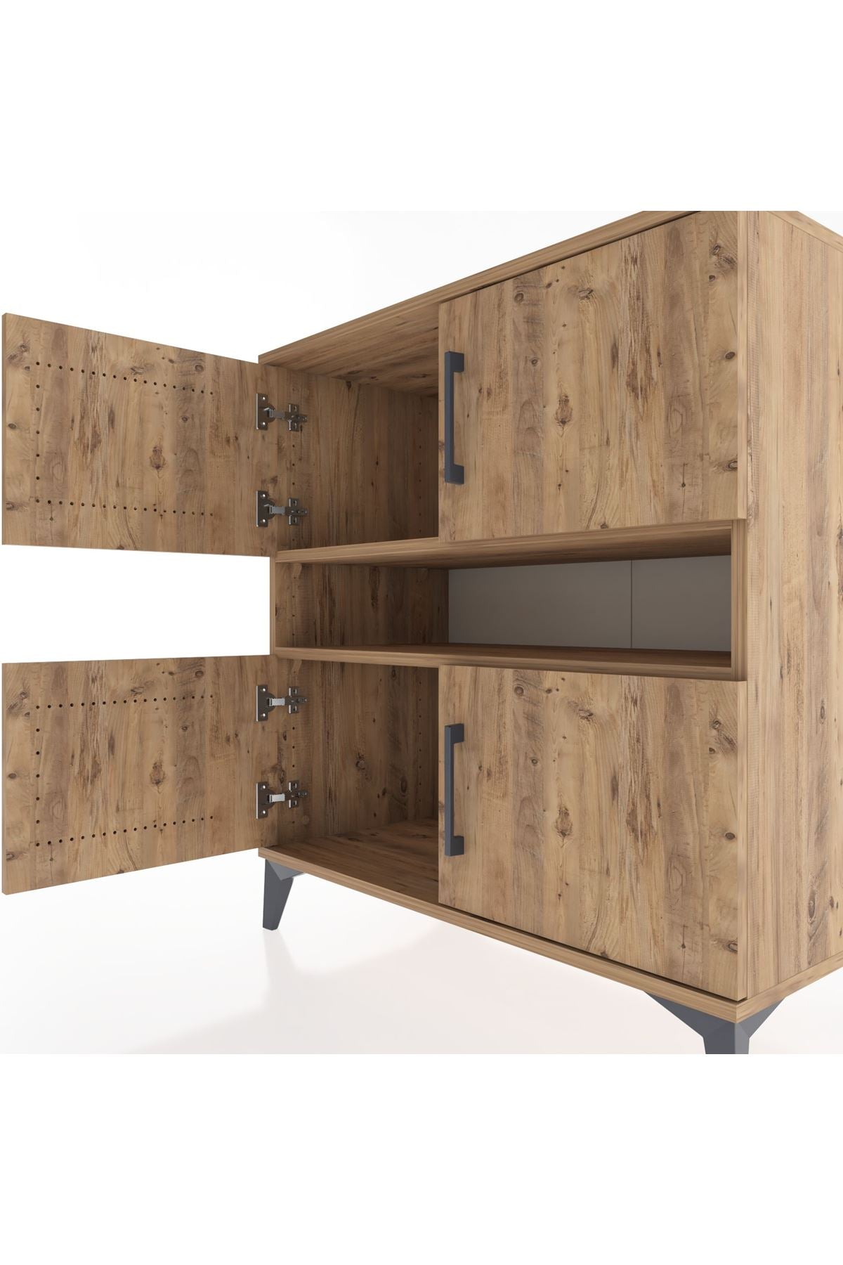 Hyperion Şifonyer 2 Raflı 4 Kapaklı 88x44x96 Çam-Çam