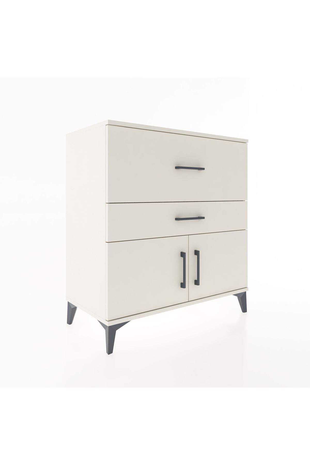 Hyperion Şifonyer Tek Raflı 2 Çekmeceli 2 Kapaklı 88x44x96 Aytaşı-Aytaşı