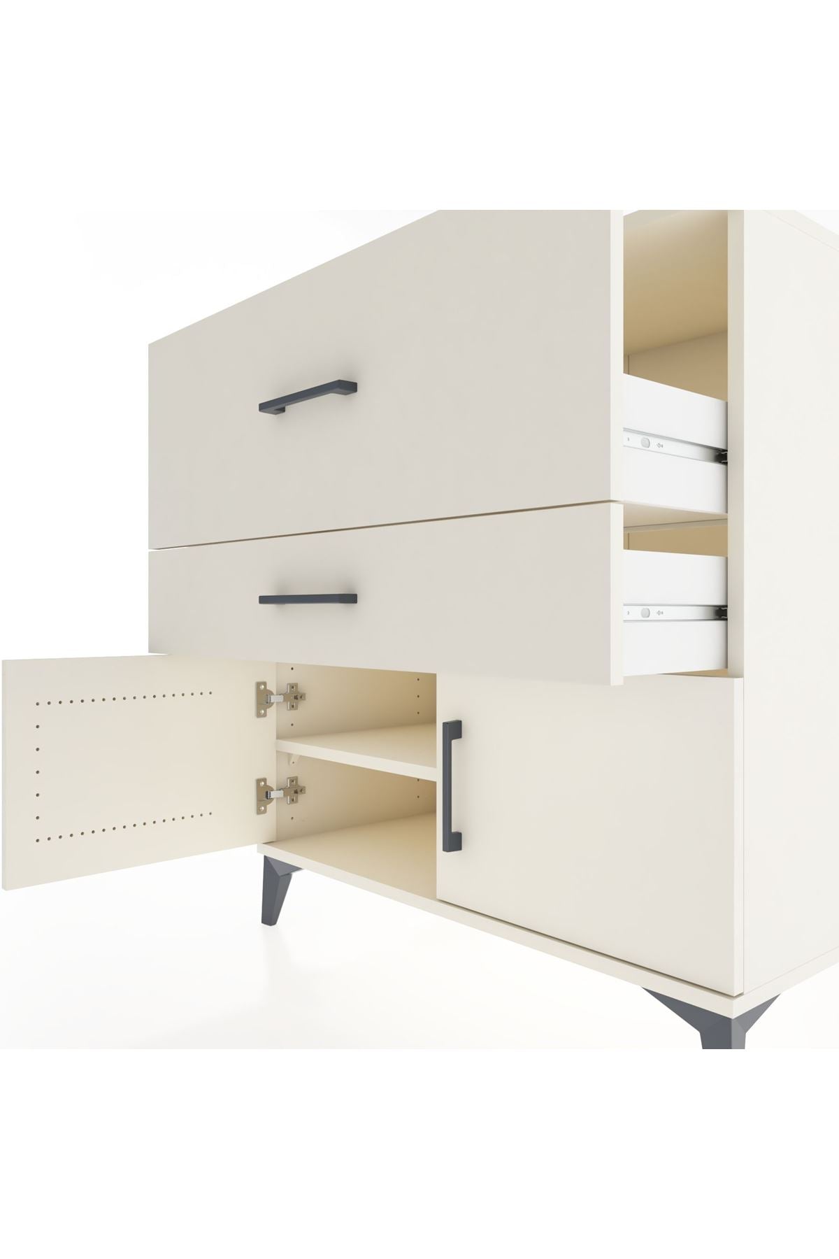 Hyperion Şifonyer Tek Raflı 2 Çekmeceli 2 Kapaklı 88x44x96 Aytaşı-Aytaşı