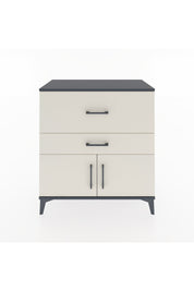 Hyperion Şifonyer Tek Raflı 2 Çekmeceli 2 Kapaklı 88x44x96 Antrasit-Aytaşı