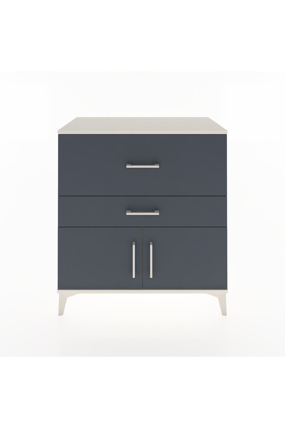 Hyperion Şifonyer 2 Çekmeceli 2 Kapaklı 88x44x96 Aytaşı-Antrasit