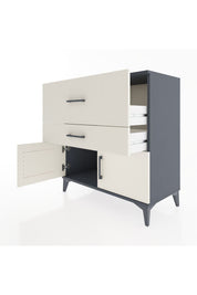 Hyperion Şifonyer 2 Çekmeceli 2 Kapaklı 88x44x96 Antrasit-Aytaşı