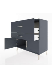 Hyperion Şifonyer 2 Çekmeceli 2 Kapaklı 88x44x96 Antrasit-Antrasit