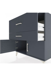 Hyperion Şifonyer 2 Çekmeceli 2 Kapaklı 88x44x96 Antrasit-Antrasit