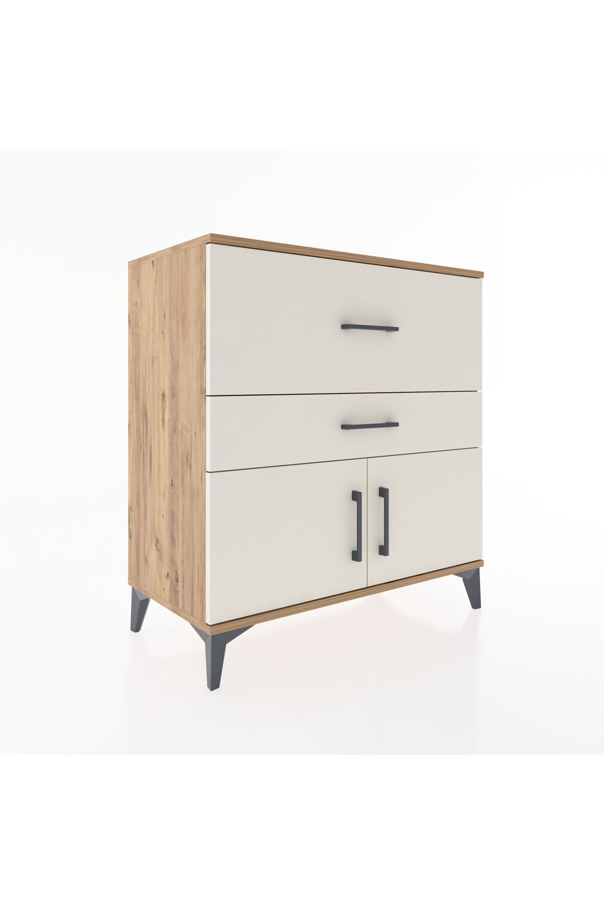 Hyperion Şifonyer 2 Çekmeceli 2 Kapaklı 88x44x96 Çam-Aytaşı