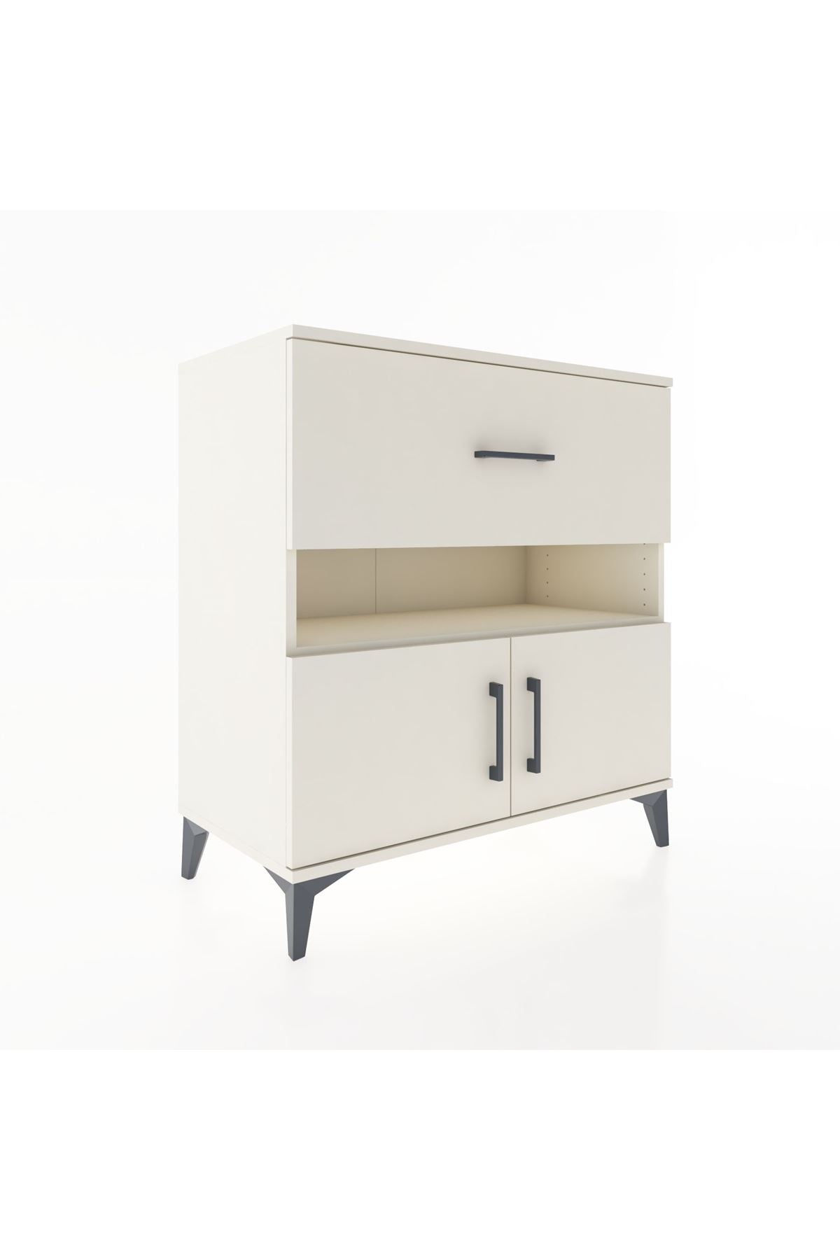 Hyperion Şifonyer 2 Raflı Tek Çekmeceli 2 Kapaklı 88x44x96 Aytaşı-Aytaşı