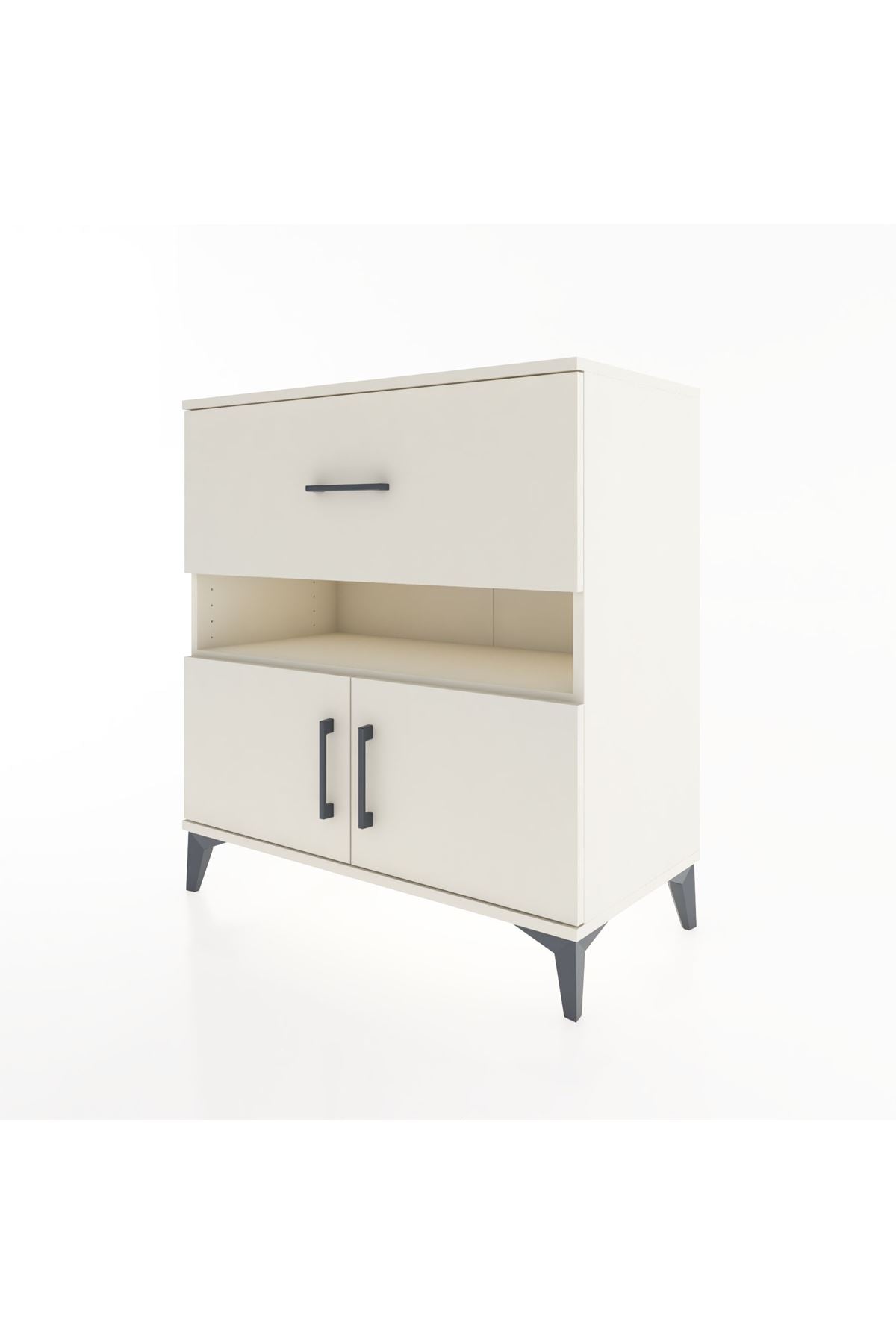 Hyperion Şifonyer 2 Raflı Tek Çekmeceli 2 Kapaklı 88x44x96 Aytaşı-Aytaşı