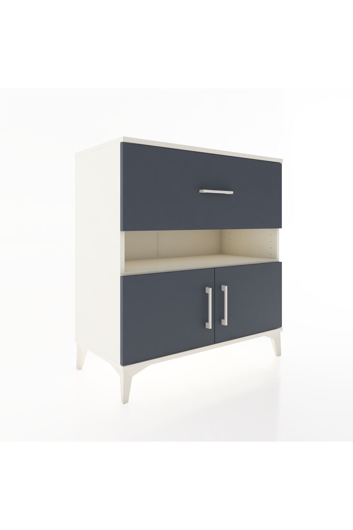 Hyperion Şifonyer 2 Raflı Tek Çekmeceli 2 Kapaklı 88x44x96 Aytaşı-Antrasit