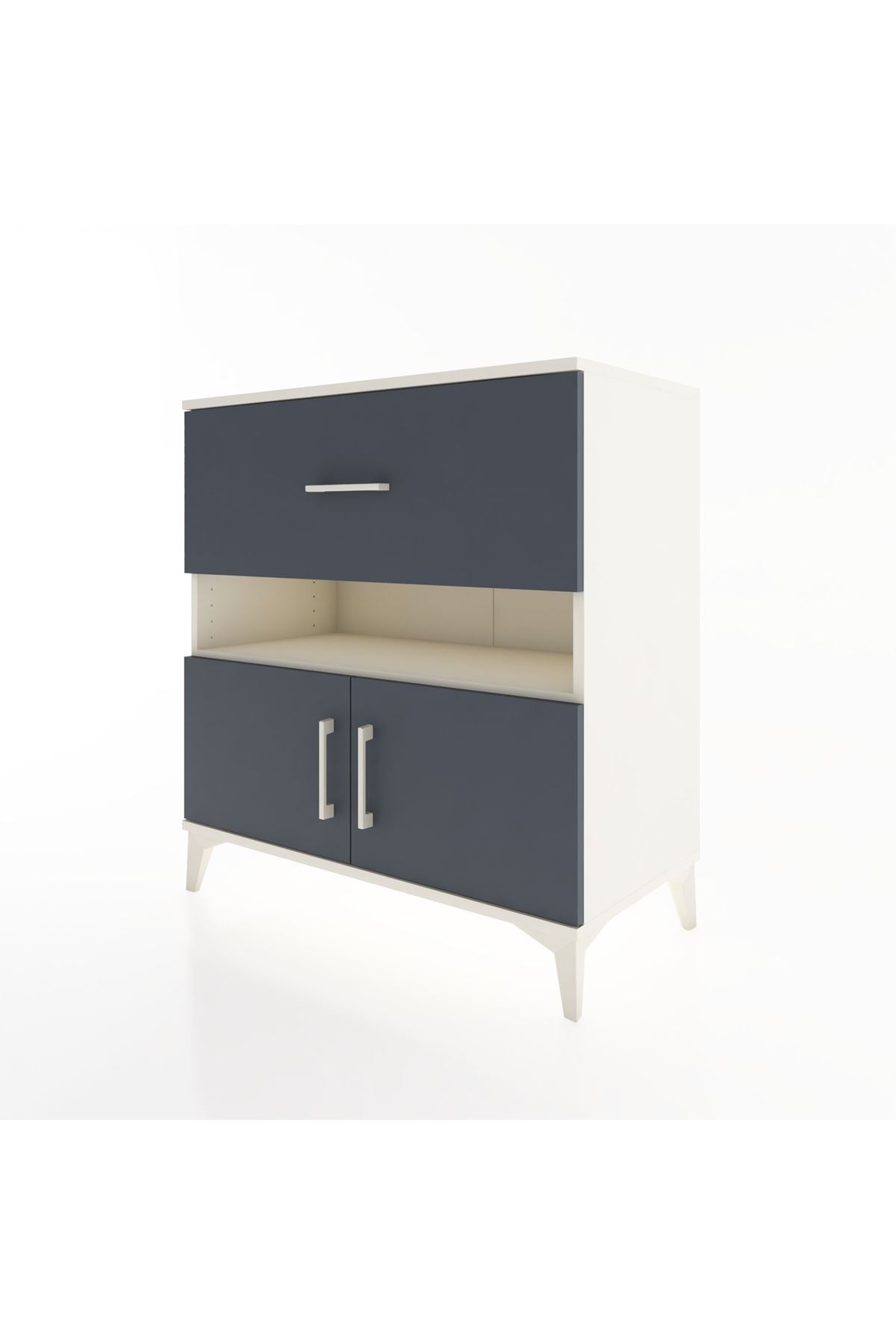 Hyperion Şifonyer 2 Raflı Tek Çekmeceli 2 Kapaklı 88x44x96 Aytaşı-Antrasit