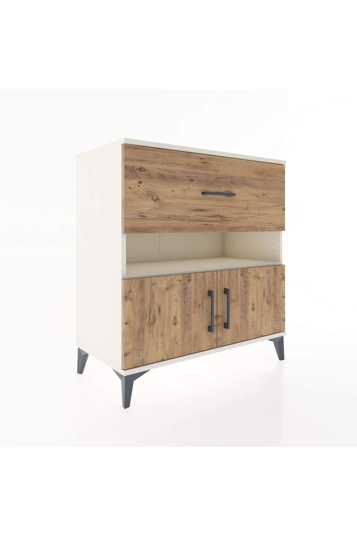 Hyperion Şifonyer 2 Raflı Tek Çekmeceli 2 Kapaklı 88x44x96 Aytaşı-Çam
