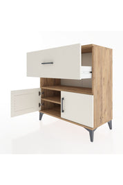 Hyperion Şifonyer 2 Raflı Tek Çekmeceli 2 Kapaklı 88x44x96 Çam-Aytaşı