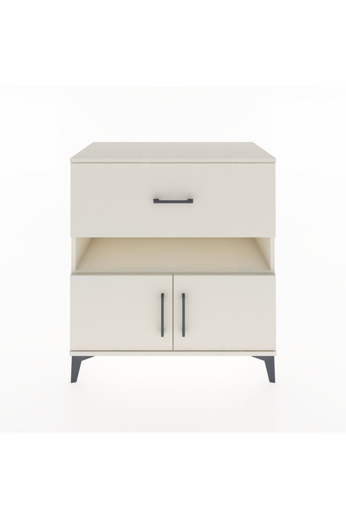 Hyperion Şifonyer Tek Raflı Tek Çekmeceli 2 Kapaklı 88x44x96 Aytaşı-Aytaşı