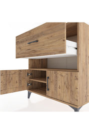 Hyperion Şifonyer 2 Raflı Tek Çekmeceli 2 Kapaklı 88x44x96 Çam-Çam