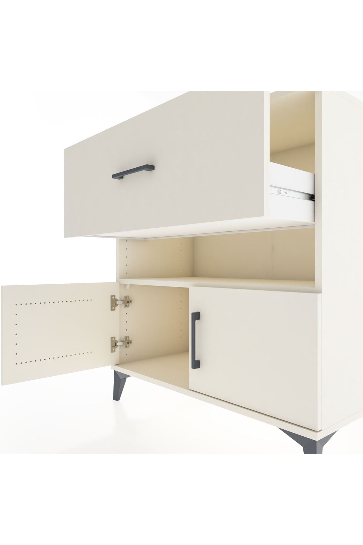 Hyperion Şifonyer Tek Raflı Tek Çekmeceli 2 Kapaklı 88x44x96 Aytaşı-Aytaşı