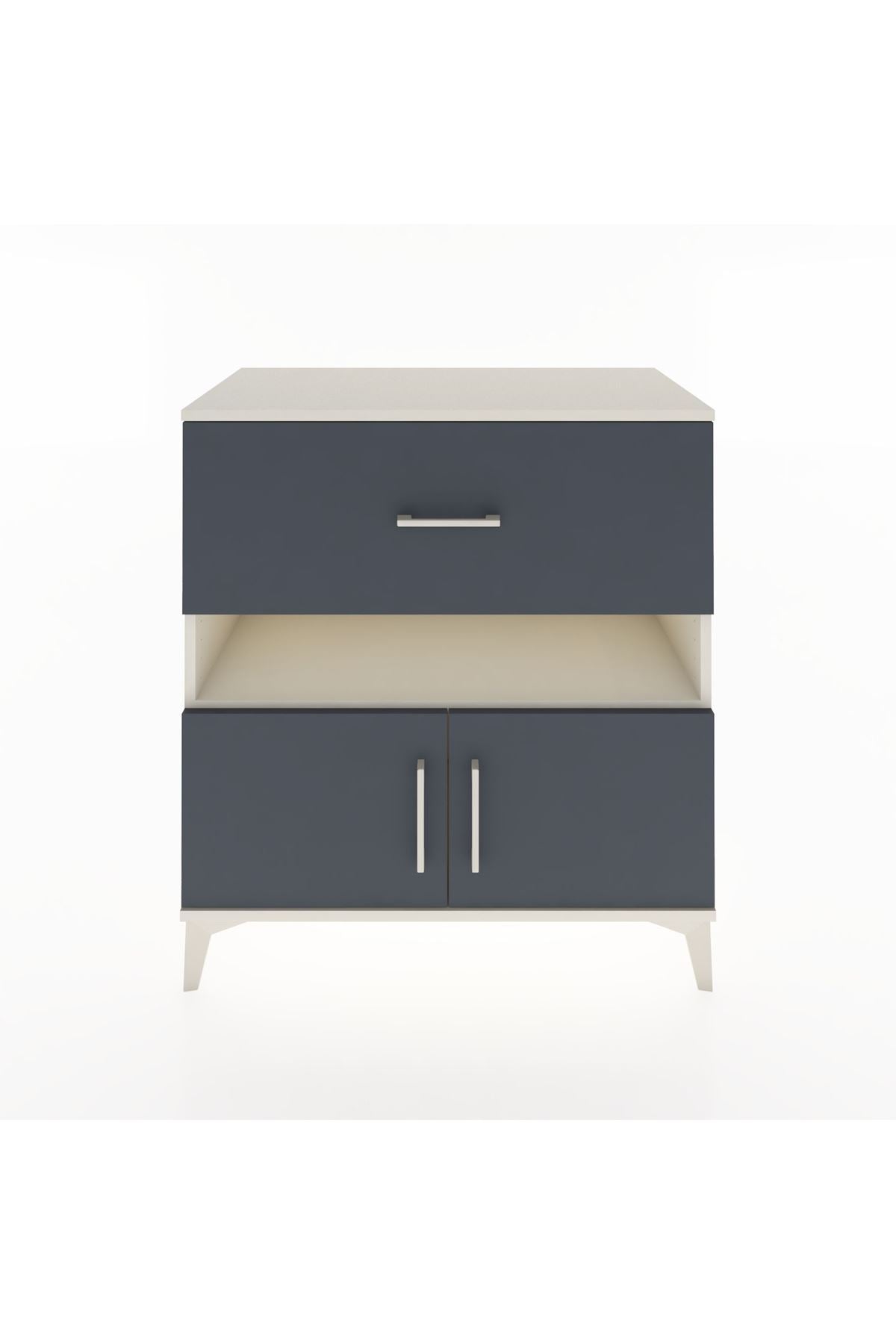 Hyperion Şifonyer Tek Raflı Tek Çekmeceli 2 Kapaklı 88x44x96 Aytaşı-Antrasit