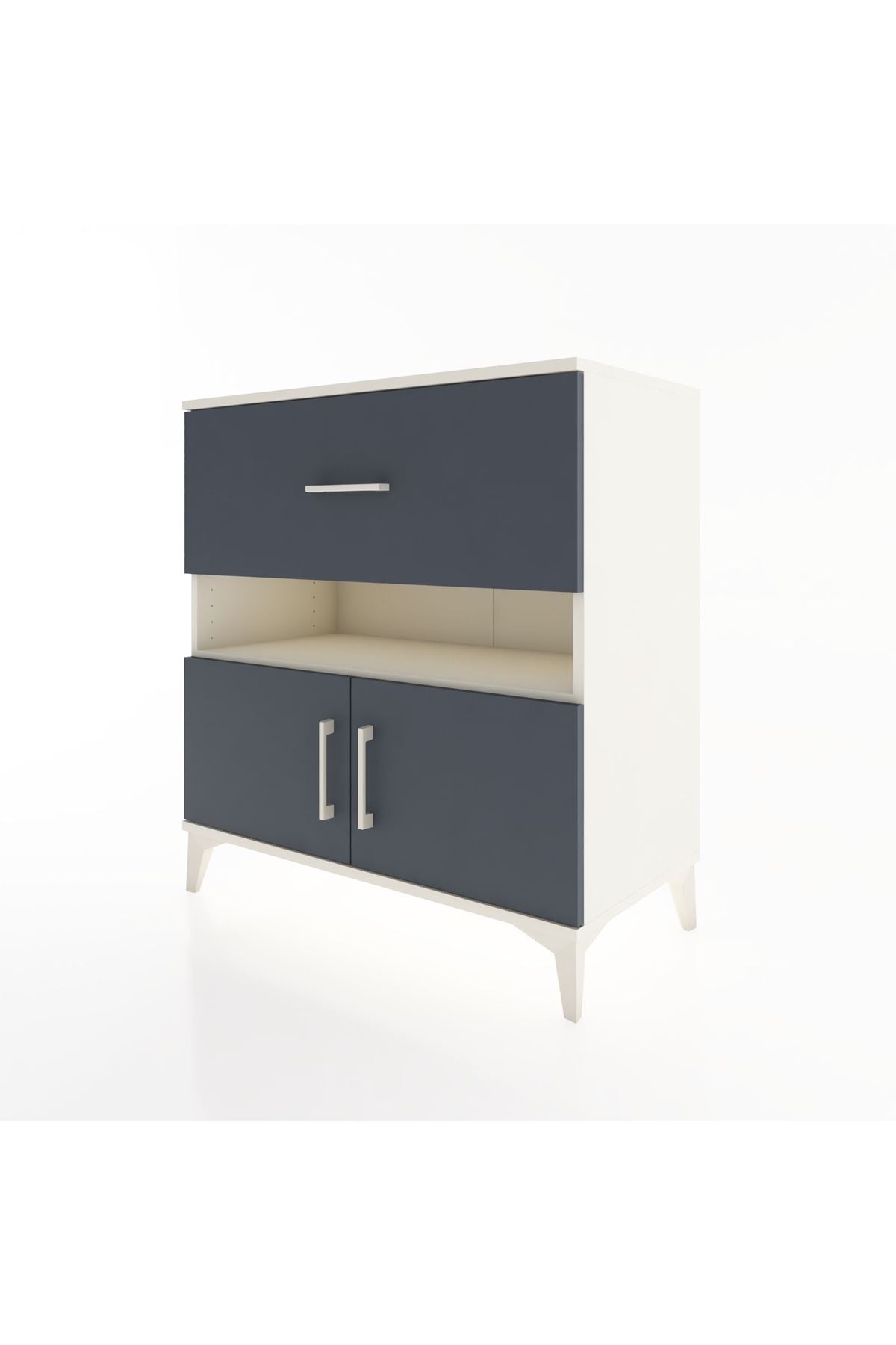 Hyperion Şifonyer Tek Raflı Tek Çekmeceli 2 Kapaklı 88x44x96 Aytaşı-Antrasit