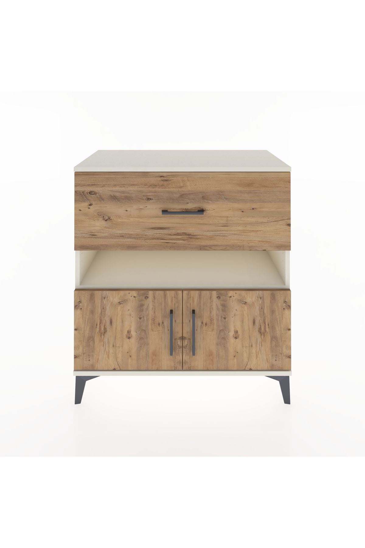 Hyperion Şifonyer Tek Raflı Tek Çekmeceli 2 Kapaklı 88x44x96 Aytaşı-Çam