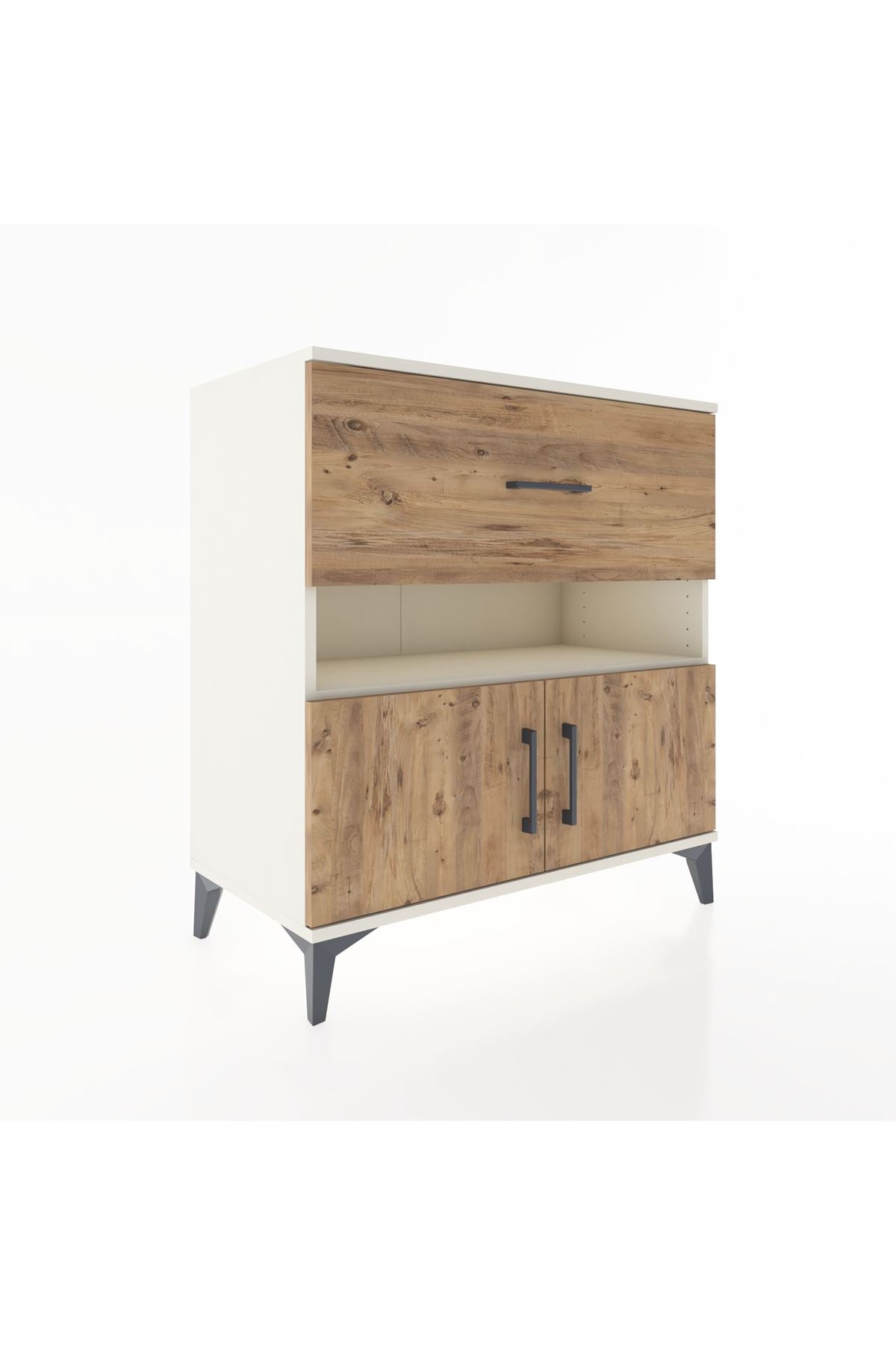 Hyperion Şifonyer Tek Raflı Tek Çekmeceli 2 Kapaklı 88x44x96 Aytaşı-Çam