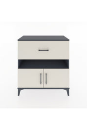 Hyperion Şifonyer Tek Raflı Tek Çekmeceli 2 Kapaklı 88x44x96 Antrasit-Aytaşı