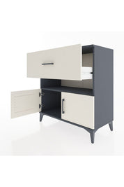 Hyperion Şifonyer Tek Raflı Tek Çekmeceli 2 Kapaklı 88x44x96 Antrasit-Aytaşı