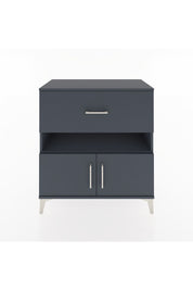 Hyperion Şifonyer Tek Raflı Tek Çekmeceli 2 Kapaklı 88x44x96 Antrasit-Antrasit